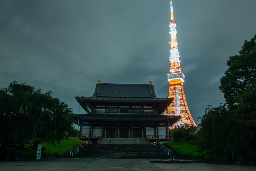 【増上寺(芝公園)】徳川将軍家ゆかりの地から望む東京タワー‼︎歴史と近代の融合した景色