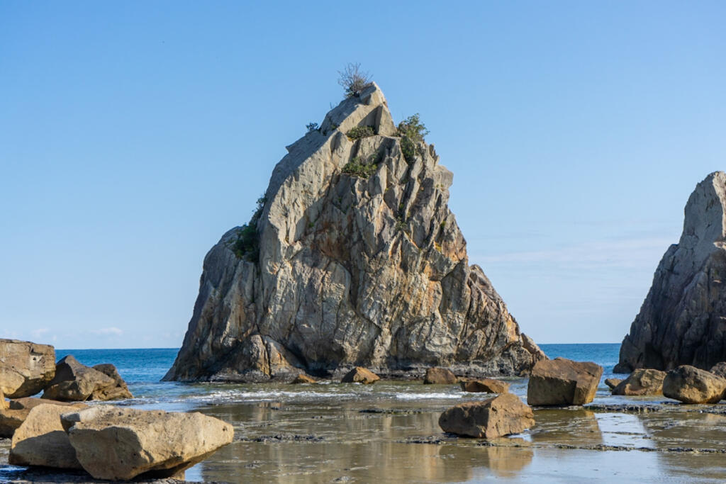 How were the strange rock formations formed?