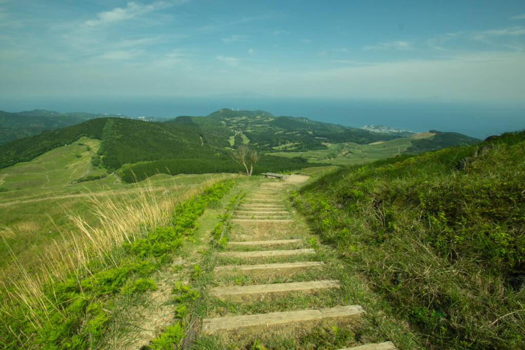 View from the observation deck at the summit of Mt. Misuji