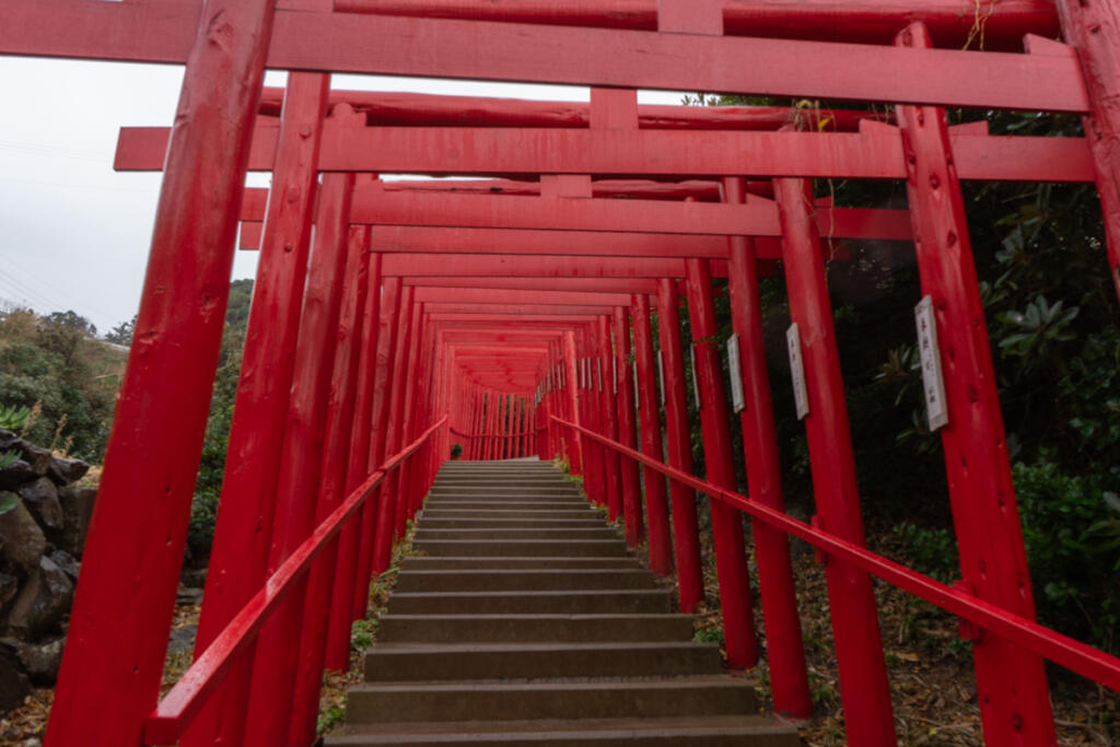 Why did they build 123 vermilion torii gates?