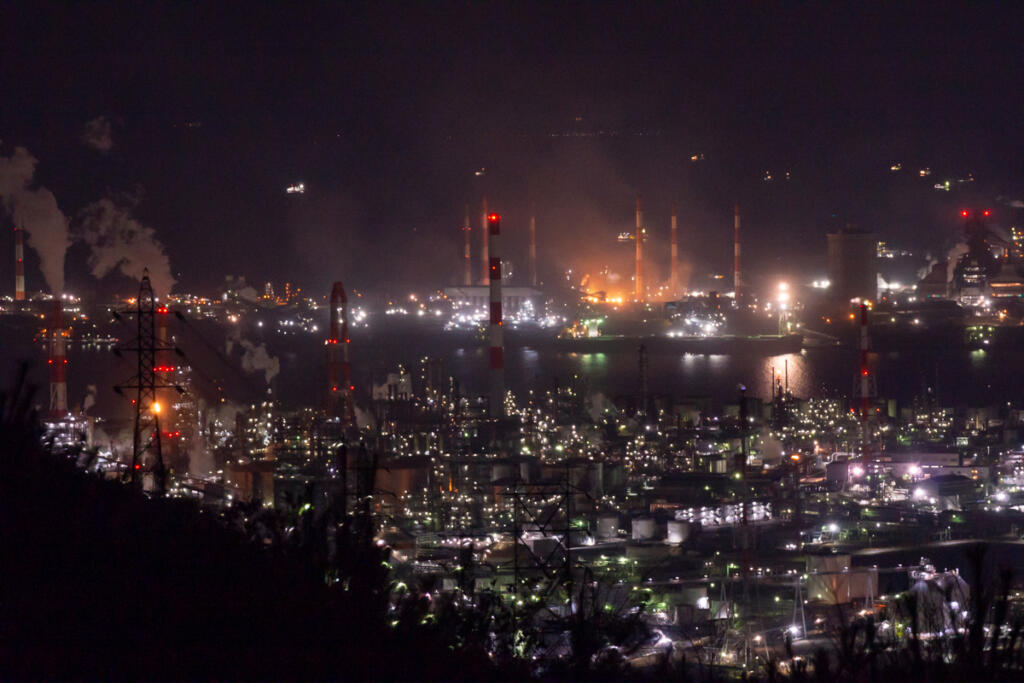 【水島展望台】工場夜景を眺められる